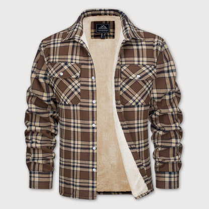 Heren Sherpa Jas Warm Gevoerd Geruit