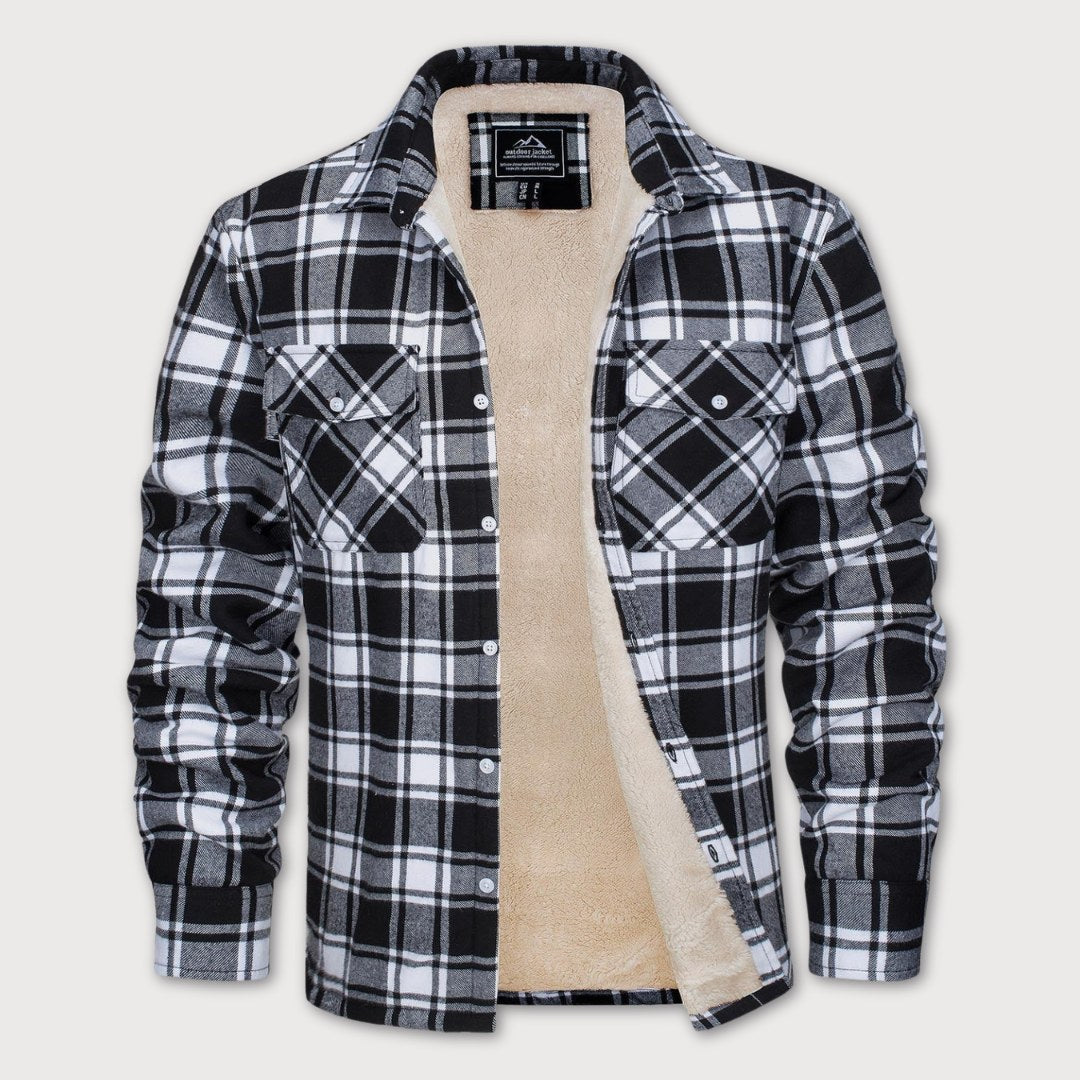 Heren Sherpa Jas Warm Gevoerd Geruit
