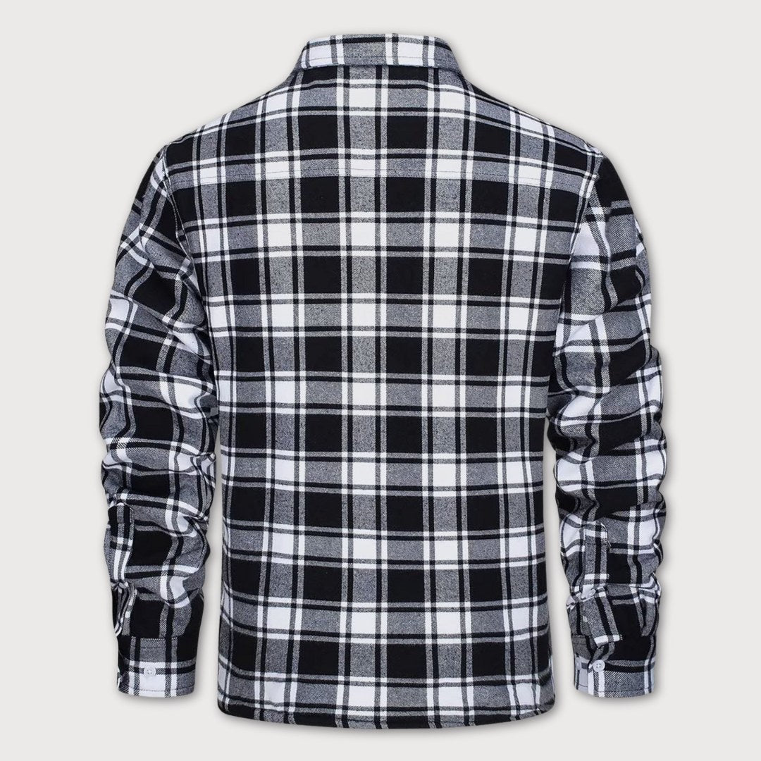 Heren Sherpa Jas Warm Gevoerd Geruit