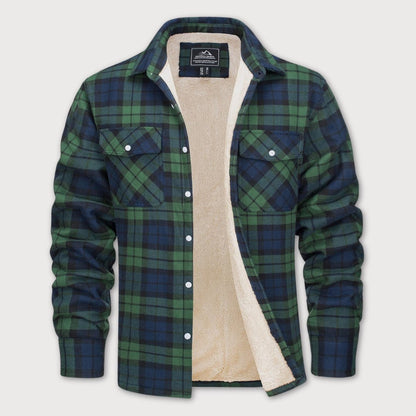 Heren Sherpa Jas Warm Gevoerd Geruit