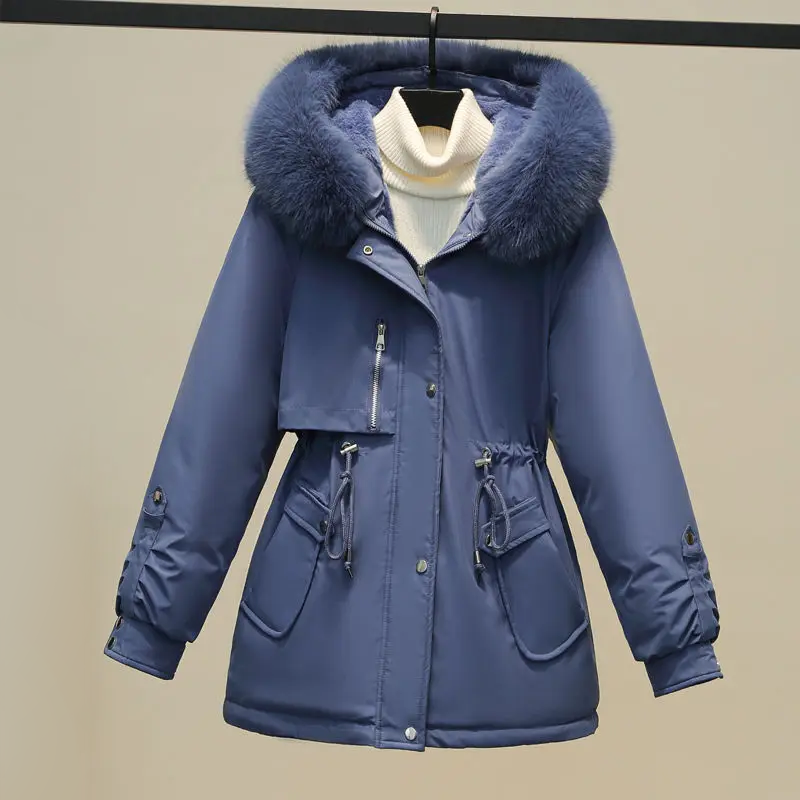 Dames Winterjas Warm Gewatteerd met Bontkraag Luxe Design