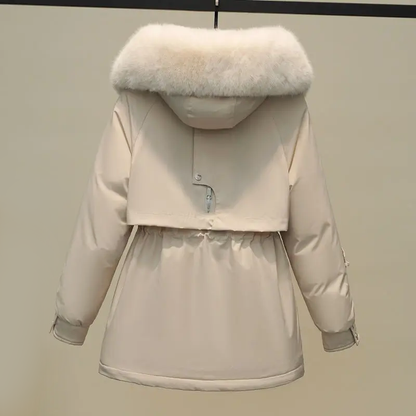 Dames Winterjas Gewatteerd met Bontkraag Warm en Luxe