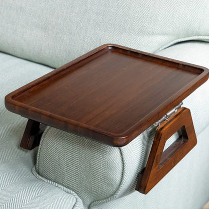 Bamboe Armsteun Tafelblad Clip-on Verstelbaar Laptophouder Snack Drankplateau Scandinavisch Bijzettafel Alternatief