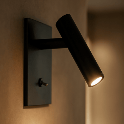 Wandlamp LED met Draaiknop Aluminium Zwart Wit Chroom Warm Wit Modern Design Verstelbaar voor Slaapkamer Gang Keuken 11×11cm