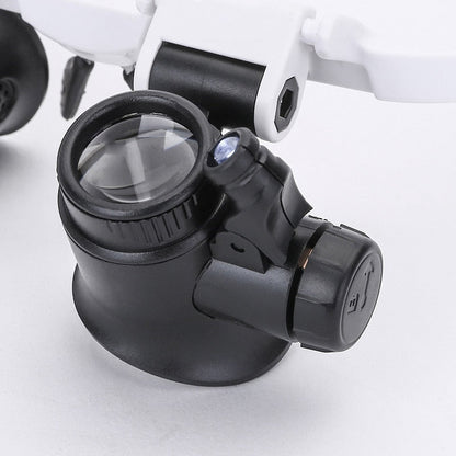 LED Vergrootglas Hoofdband 8x 15x 23x Vergrotingsbril Hobby Juwelier Reparatie Precisiewerk Loep Handsfree