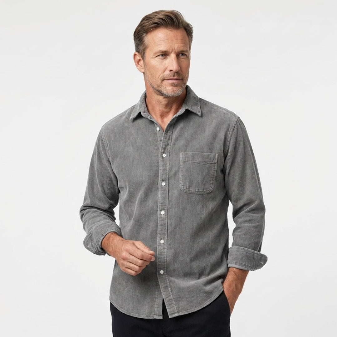 Adriano | Zacht Corduroy Regular Fit Heren Overhemd 3