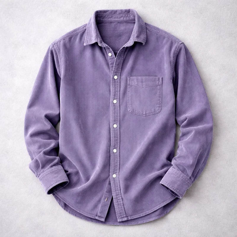 Adriano | Zacht Corduroy Regular Fit Heren Overhemd 8