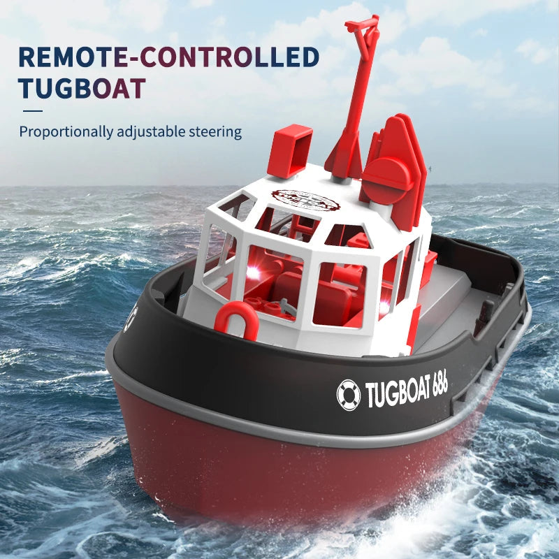 RC Sleepboot Watermodel met Dubbele Motoren Radiobesturing 50 Meter Bereik Waterspeelgoed voor Kinderen
