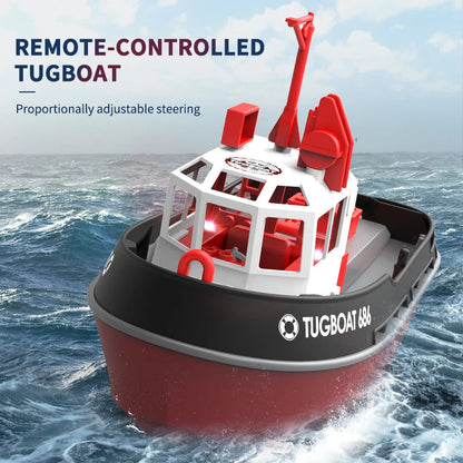 RC Sleepboot Watermodel met Dubbele Motoren Radiobesturing 50 Meter Bereik Waterspeelgoed voor Kinderen