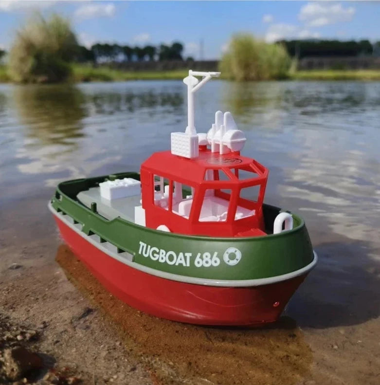 RC Sleepboot Watermodel met Dubbele Motoren Radiobesturing 50 Meter Bereik Waterspeelgoed voor Kinderen