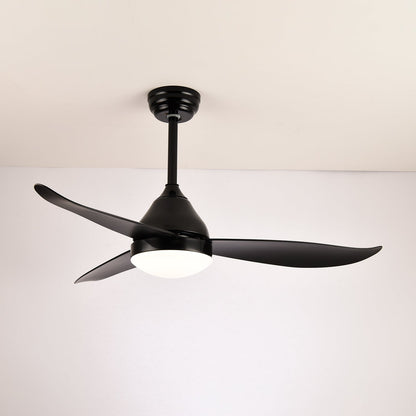 Moderne Plafondventilator Fia met Verlichting 3 Snelheden Afstandsbediening ø106 cm Zwart Wit Houtkleur