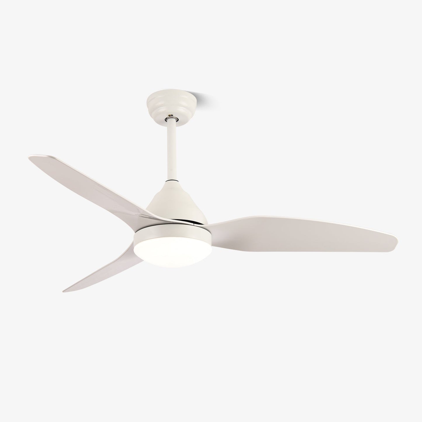 Moderne Plafondventilator Fia met Verlichting 3 Snelheden Afstandsbediening ø106 cm Zwart Wit Houtkleur