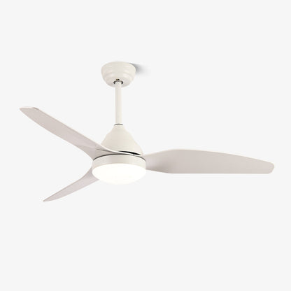 Moderne Plafondventilator Fia met Verlichting 3 Snelheden Afstandsbediening ø106 cm Zwart Wit Houtkleur
