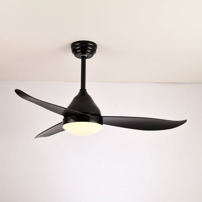 Moderne Plafondventilator Fia met Verlichting 3 Snelheden Afstandsbediening ø106 cm Zwart Wit Houtkleur