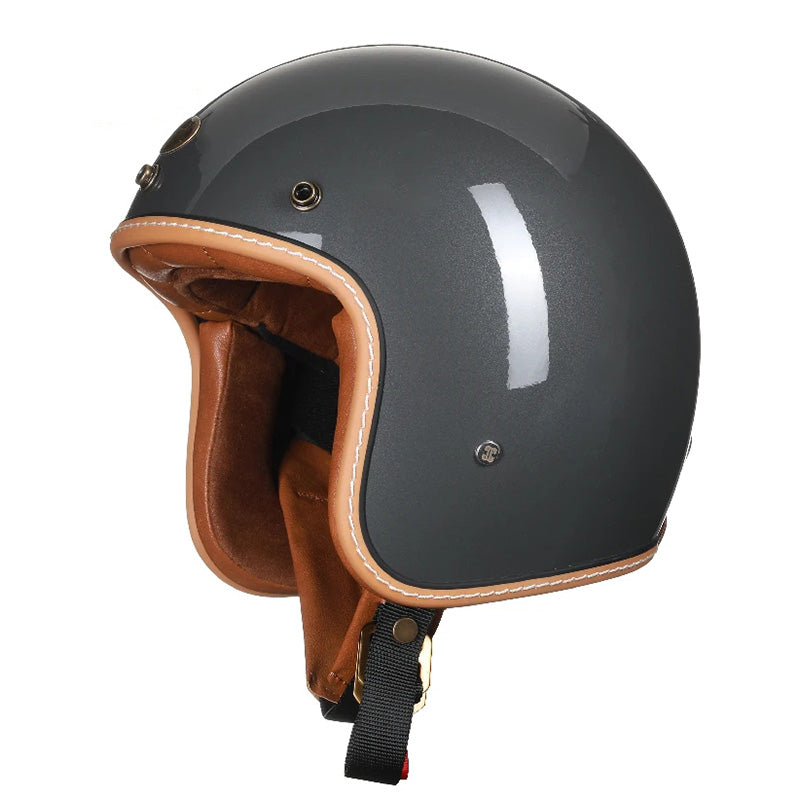 Vintage Motorhelm Laag Profiel DOT ECE Gecertificeerd Veilig Rijden Retro Stijl Bescherming Motor Scooter