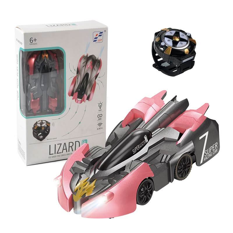 Bestuurbare RC Stuntwagen met Wandklim en LED-verlichting voor Binnen