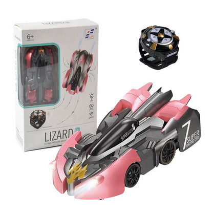 Bestuurbare RC Stuntwagen met Wandklim en LED-verlichting voor Binnen