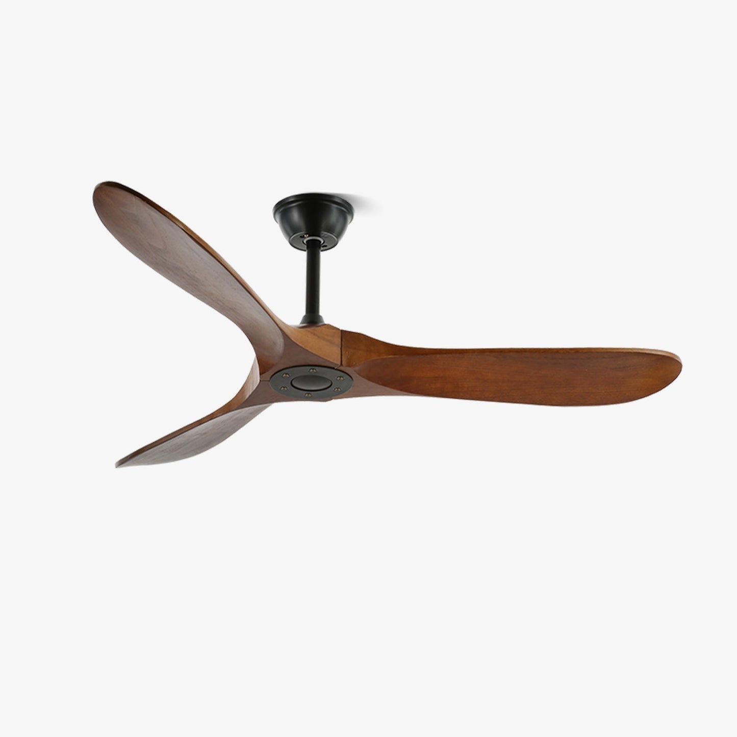 Plafondventilator Houten Bladen Walnoot ∅106 en ∅132 cm Stille Motor 6 Snelheden Woonkamer Eetkamer Verstelbare Ophanging