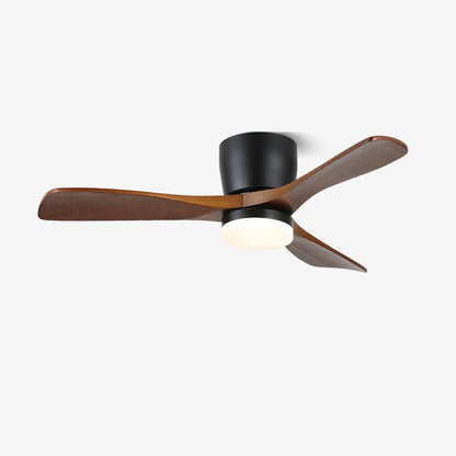 Plafondventilator met Verlichting Hout Minimalistische Stijl met Drie Snelheden Afstandsbediening voor Moderne Slaapkamer Woonkamer
