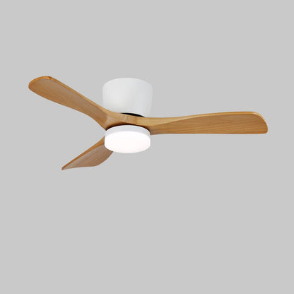 Plafondventilator met Verlichting Hout Minimalistische Stijl met Drie Snelheden Afstandsbediening voor Moderne Slaapkamer Woonkamer