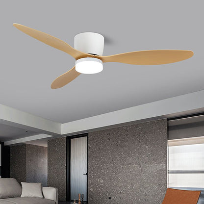 Plafondventilator met Verlichting Hout Minimalistische Stijl met Drie Snelheden Afstandsbediening voor Moderne Slaapkamer Woonkamer