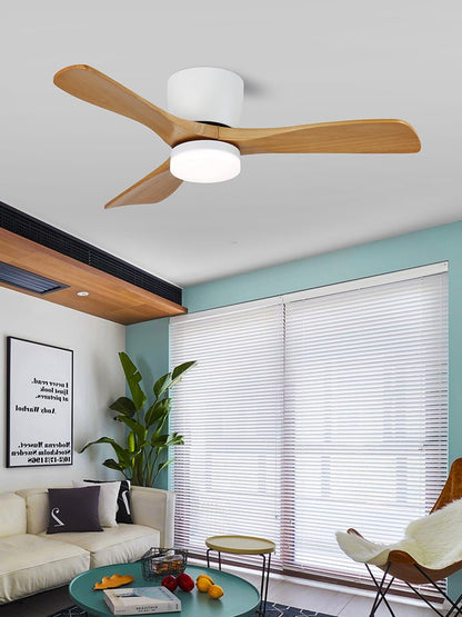 Plafondventilator met Verlichting Knox Strak Minimalistisch Scandinavisch Design Houten Bladen DC-Motor Dimbaar