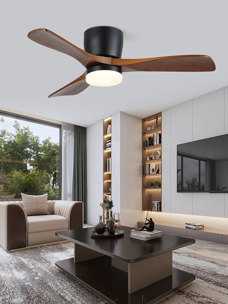 Plafondventilator met Verlichting Knox Strak Minimalistisch Scandinavisch Design Houten Bladen DC-Motor Dimbaar