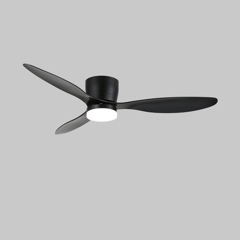 Plafondventilator met Verlichting Hout Minimalistische Stijl met Drie Snelheden Afstandsbediening voor Moderne Slaapkamer Woonkamer