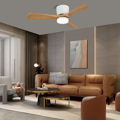 Plafondventilator met Verlichting Knox Strak Minimalistisch Scandinavisch Design Houten Bladen DC-Motor Dimbaar