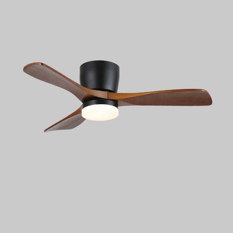 Plafondventilator met Verlichting Hout Minimalistische Stijl met Drie Snelheden Afstandsbediening voor Moderne Slaapkamer Woonkamer