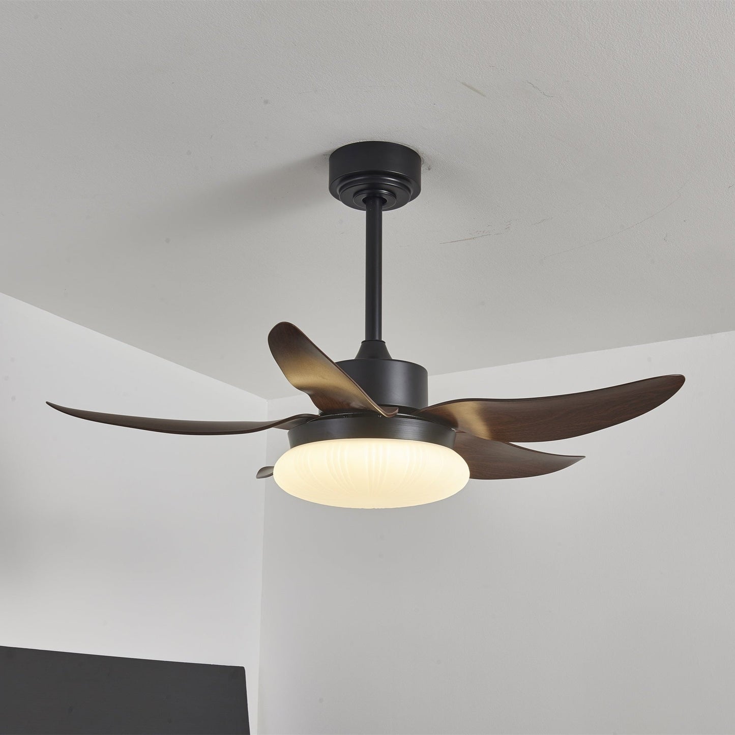 Moderne plafondventilator met verlichting en afstandsbediening hout design 106 cm