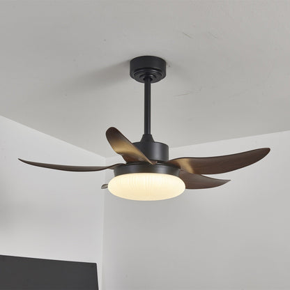 Moderne plafondventilator met verlichting en afstandsbediening hout design 106 cm