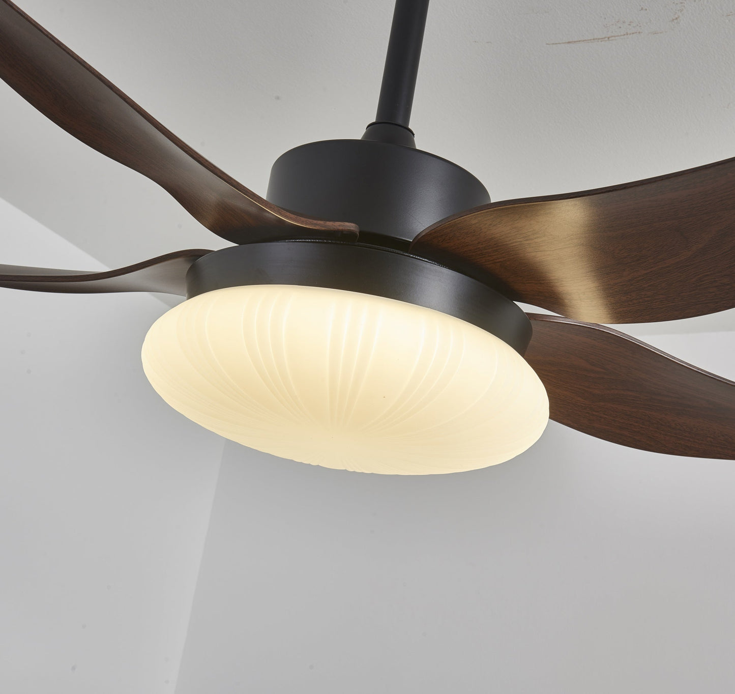 Moderne plafondventilator met verlichting en afstandsbediening hout design 106 cm