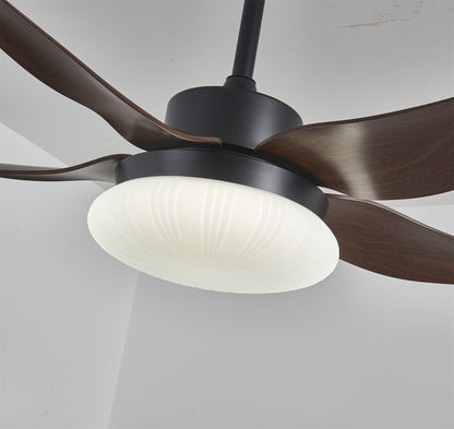 Moderne plafondventilator met verlichting en afstandsbediening hout design 106 cm