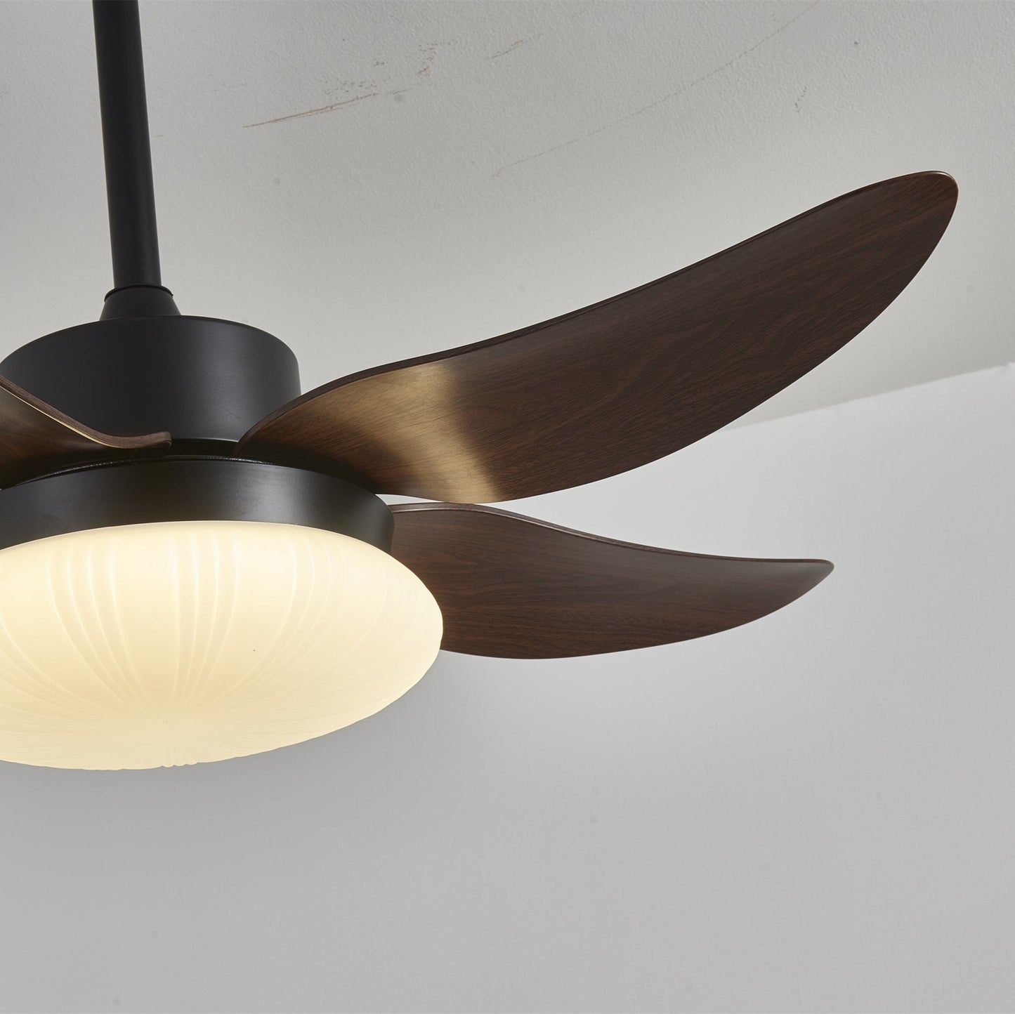 Moderne plafondventilator met verlichting en afstandsbediening hout design 106 cm