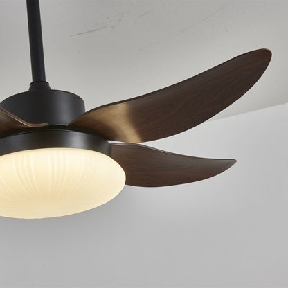 Moderne plafondventilator met verlichting en afstandsbediening hout design 106 cm
