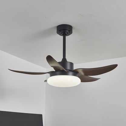 Moderne plafondventilator met verlichting en afstandsbediening hout design 106 cm