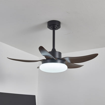 Moderne plafondventilator met verlichting en afstandsbediening hout design 106 cm
