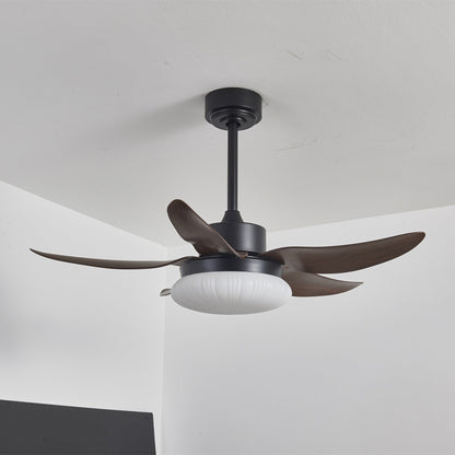 Moderne plafondventilator met verlichting en afstandsbediening hout design 106 cm