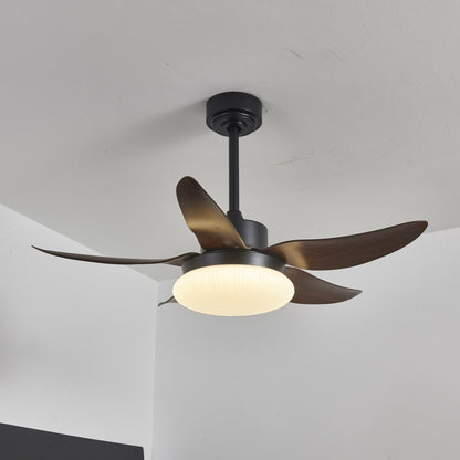 Moderne plafondventilator met verlichting en afstandsbediening hout design 106 cm