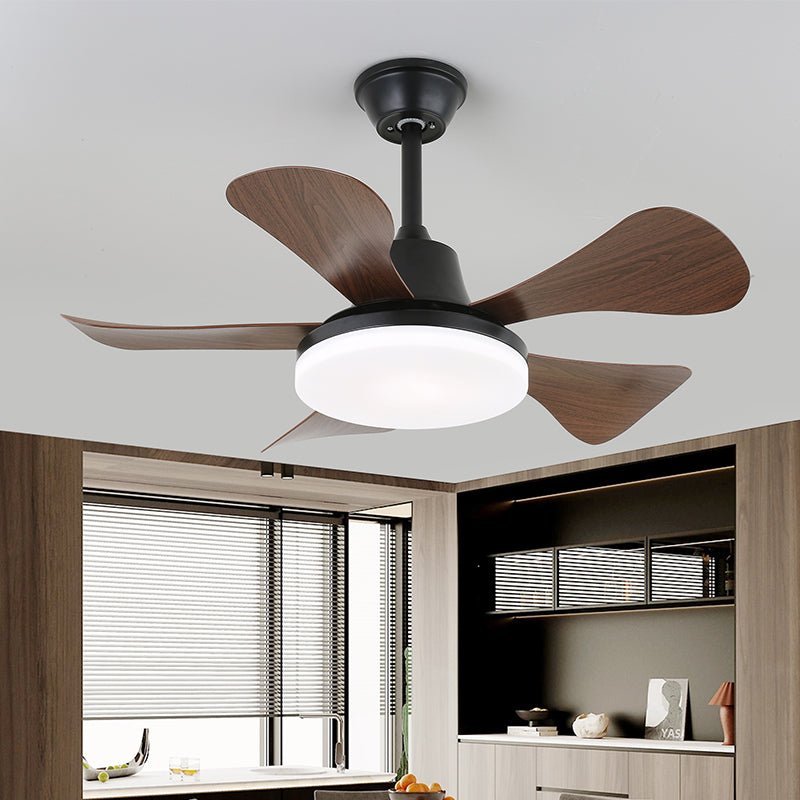 Plafondventilator met Verlichting en Afstandsbediening - Stijlvol Design met Houten Bladen - Energiezuinige LED - Verstelbare Snelheden