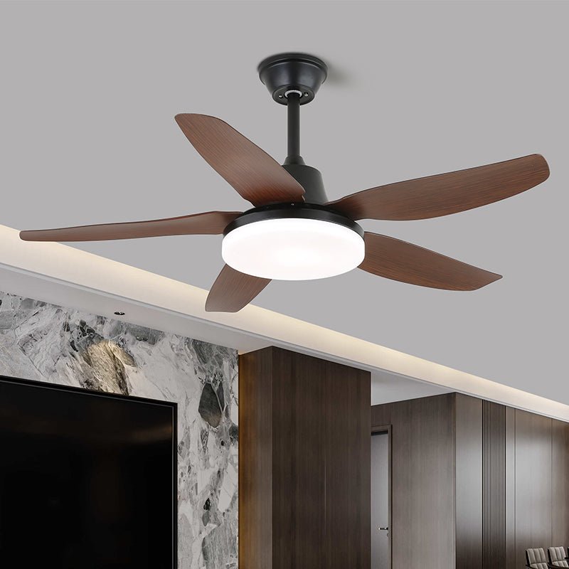 Plafondventilator met Verlichting en Afstandsbediening - Stijlvol Design met Houten Bladen - Energiezuinige LED - Verstelbare Snelheden