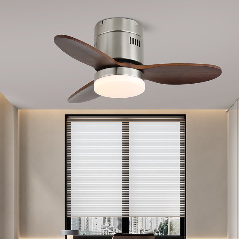 Plafondventilator met Verlichting Moderne Minimalistische Houtlook