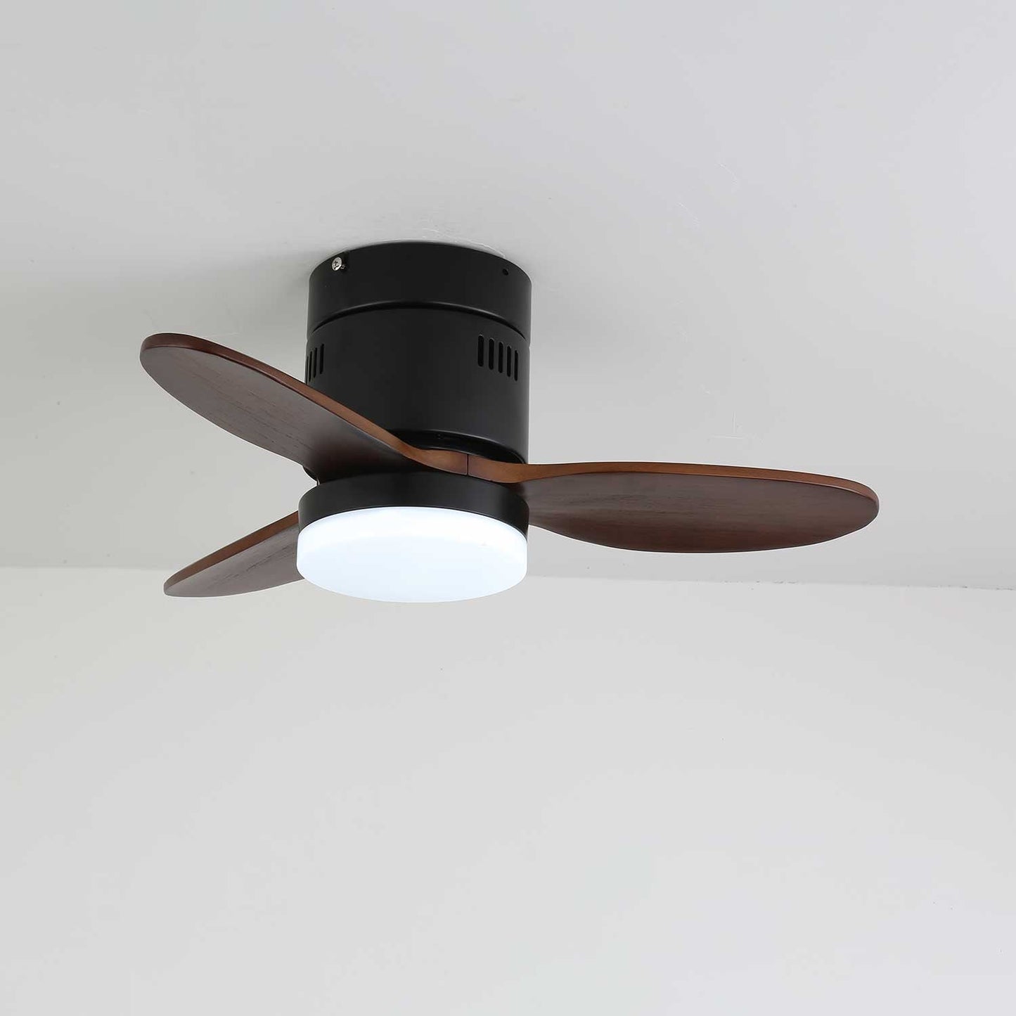 Plafondventilator met Verlichting Moderne Minimalistische Houtlook