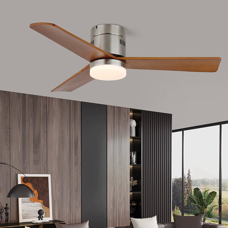Plafondventilator met Verlichting Moderne Minimalistische Houtlook