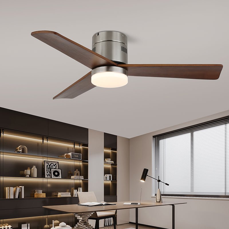 Plafondventilator met Verlichting Moderne Minimalistische Houtlook