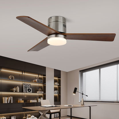 Plafondventilator met Verlichting Moderne Minimalistische Houtlook