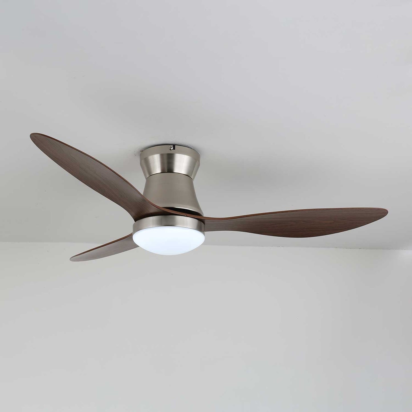 Moderne Plafondventilator Zerath met Verlichting in Hout en Metaal – Ø106cm – 6 Snelheden – Afstandsbediening – Stille Motor Ventilatorlamp Slaapkamer Woonkamer Eetkamer Ventilatoren Plafond