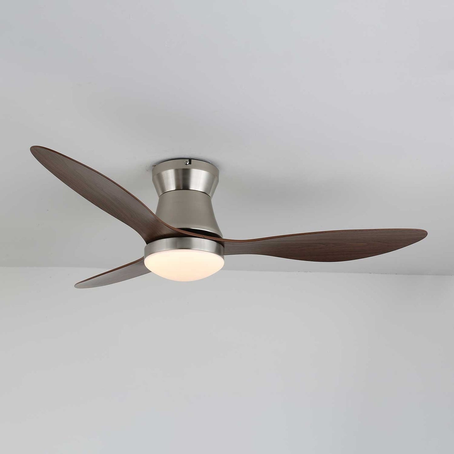 Moderne Plafondventilator Zerath met Verlichting in Hout en Metaal – Ø106cm – 6 Snelheden – Afstandsbediening – Stille Motor Ventilatorlamp Slaapkamer Woonkamer Eetkamer Ventilatoren Plafond