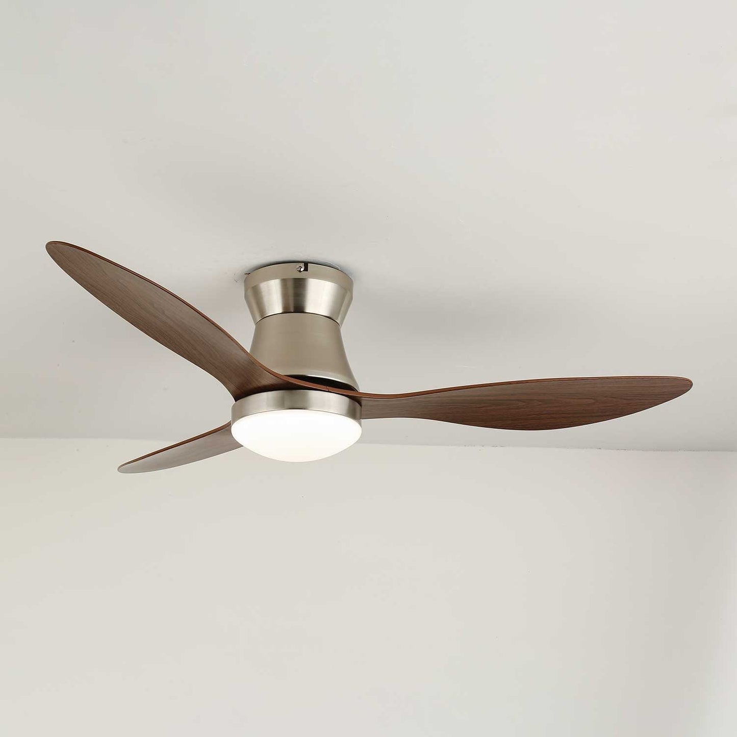 Moderne Plafondventilator Zerath met Verlichting in Hout en Metaal – Ø106cm – 6 Snelheden – Afstandsbediening – Stille Motor Ventilatorlamp Slaapkamer Woonkamer Eetkamer Ventilatoren Plafond